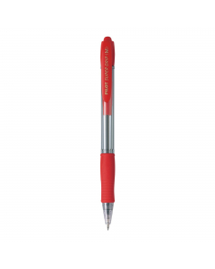 Penna a sfera a scatto con fusto trasparente e impugnatura in gomma. Inchiostro a base d'olio per una scrittura fluida e nitida. Grip e clip nel colore dell'inchiostro. 
Punta: 1mm. Colore: rosso.