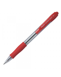 Penna a sfera a scatto con fusto trasparente e impugnatura in gomma. Inchiostro a base d'olio per una scrittura fluida e nitida. Grip e clip nel colore dell'inchiostro. 
Punta: 0,7mm. Colore: rosso.