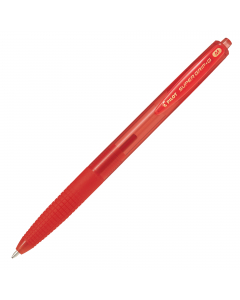 Innovativa penna a sfera a scatto dal design semplice ma moderno e originale. Utilizza un inchiostro di nuova generazione scorrevole e brillante. Ampio grip in gomma, ottima impugnatura ed elevato confort di scrittura.
Punta media. Colore rosso.