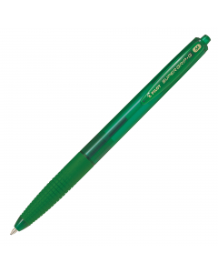 Innovativa penna a sfera a scatto dal design semplice ma moderno e originale. Utilizza un inchiostro di nuova generazione scorrevole e brillante. Ampio grip in gomma, ottima impugnatura ed elevato confort di scrittura.
Punta media. Colore verde.