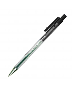 Penna a sfera a scatto con puntale in metallo. Fusto trasparente con scanalature antiscivolo. Sfera in carburo di tungsteno. Inchiostro a base d'olio. Ricaricabile, cod 68166.
Punta 0,7mm. Colore: nero.