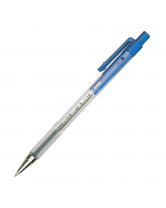 Penna a sfera a scatto con puntale in metallo. Fusto trasparente con scanalature antiscivolo. Sfera in carburo di tungsteno. Inchiostro a base d'olio. Ricaricabile, cod 65622.
Punta 0,7mm. Colore: blu.