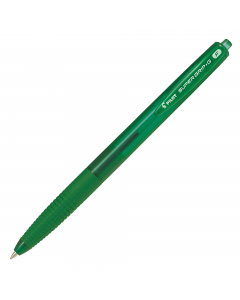 Innovativa penna a sfera a scatto dal design semplice ma moderno e originale. Utilizza un inchiostro di nuova generazione scorrevole e brillante. Ampio grip in gomma, ottima impugnatura ed elevato confort di scrittura. Ricaricabile. Punta fine. Colore ver