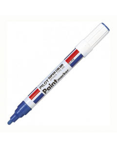 Pennarello a vernice indelebile. Scrive in modo scorrevole. L'inchiostro opaco di tipo permanente copre i colori dello sfondo senza spandere o essere assorbito. Non contiene xilene.  Punta da 4,5mm. Tratto da 2mm.