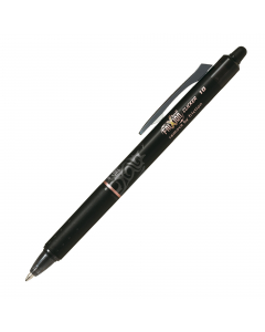 La rivoluzione nella scrittura: scrivi, cancelli e riscrivi con inchiostro termosensibile. Grip ergonomico. Versione Clicker con sfera di carburo di tungsteno. Nuova punta 1,00 in assortimento: punta mm. 1,00- tratto mm. 0,5. Colore: Nero.