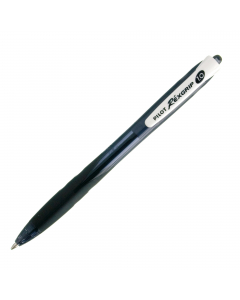 Penna a sfera a scatto con fusto composto al 78%  da materiale riciclato (escluse le parti di ricambio). Punta in metallo. Inchiostro a base d'olio. Grip in gomma. Ricaricabile con refill RFJS-GP.
Punta 1mm. Colore: nero.