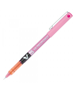 Roller usa e getta ad inchiostro liquido. Livello di inchiostro visibile. Clip in metallo. Punta da 0,5 mm. Colore: rosa.