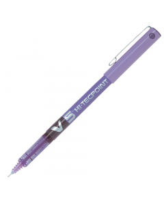 Roller usa e getta ad inchiostro liquido. Livello di inchiostro visibile. Clip in metallo. Punta da 0,5 mm. Colore: viola.