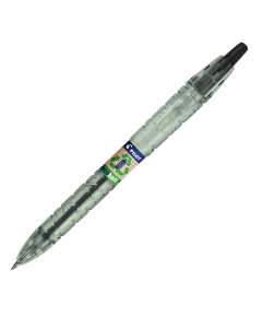 Penna a sfera a scatto realizzata con almeno l'86% di plastica riciclata derivante da bottiglie di cui il 2,5% recuperato negli oceani (parti di ricambio escluse). Sfera in carburo di tungsteno, grip ergonomico, riserva d'inchiostro visibile. Ricaricabile