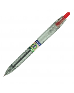 Penna a sfera a scatto realizzata con almeno l'86% di plastica riciclata derivante da bottiglie di cui il 2,5% recuperato negli oceani (parti di ricambio escluse). Sfera in carburo di tungsteno, grip ergonomico, riserva d'inchiostro visibile. Ricaricabile