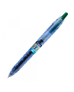 Roller gel a scatto realizzato con almeno l'86% di plastica riciclata derivante da bottiglie di cui il 2,5% recuperato negli oceani (parti di ricambio escluse). Sfera in carburo di tungsteno, grip ergonomico, riserva d'inchiostro visibile. Ricaricabile co