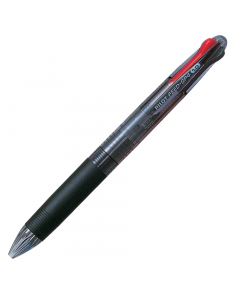 Inchiostro a 4 colori (nero, blu, rosso, verde). Fusto trasparente prodotto con il 78,2% di materiale riciclato. Impugnatura in gomma. Meccanismo a scatto. Inchiostro a base d'olio scorrevole in 4 colori (nero, rosso, blu, verde).
Sfera in carburo tungste