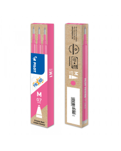 Set 3 Refill per FRIXION ball e clicker.
Punta 0,7mm. Colore: rosa.