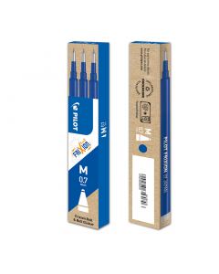 Set 3 Refill per FRIXION ball e clicker.
Punta 0,7mm. Colore: blu.