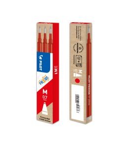 Set 3 Refill per FRIXION ball e clicker.
Punta 0,7mm. Colore: rosso.