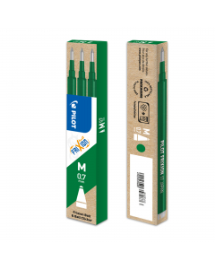 Set 3 Refill per FRIXION ball e clicker.
Punta 0,7mm. Colore: verde.