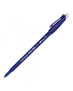 Scrittura scorrevole. L'inchiostro diventa permanente entro 24 ore. Cappuccio ventilato. Punta in acciaio inossidabile. Gomma di maggior durata. Ideale per bambini che imparano a scrivere.
Punta 1,0mm. Colore:blu.