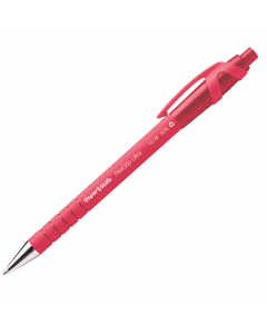 Penna sfera a scatto con fusto gommato,  impugnatura con scanalature ad anello antiscivolo, per un migliore comfort durante la scrittura. Prodotta in materiale riciclato al 42% (escluso materiale di ricambio). Inchiostro Floating ball per una scrittura sc