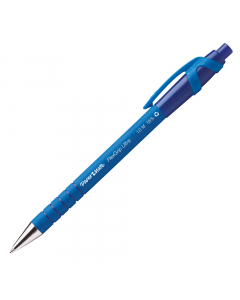 Penna sfera a scatto con fusto gommato,  impugnatura con scanalature ad anello antiscivolo, per un migliore comfort durante la scrittura. Prodotta in materiale riciclato al 42% (escluso materiale di ricambio). Inchiostro Floating ball per una scrittura sc