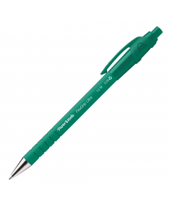 Penna sfera a scatto con fusto gommato,  impugnatura con scanalature ad anello antiscivolo, per un migliore comfort durante la scrittura. Prodotta in materiale riciclato al 42% (escluso materiale di ricambio). Inchiostro Floating ball per una scrittura sc