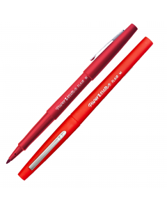 Inchiostro a base d'acqua che non oltrepassa la carta, non macchia e non sbava. Fusto e cappuccio nel colore dell'inchiostro. Punta in fibra per maggior scorrevolezza.
Punta 1,1mm. Colore: rosso.