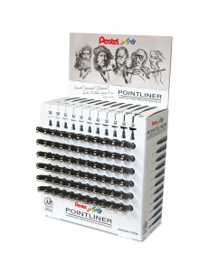 Espositore da banco di 66 fineliner con punta in metallo. Assortimento di 11 gradazioni, 6 fineliner per ogni gradazione.