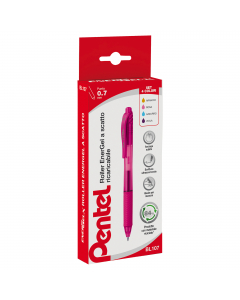 Astuccio 4 colori (azzurro, rosa, viola e arancione) con Inchiostro gel, consente una scrittura scorrevole, tipica di un inchiostro liquido. Asciugatura rapida senza sbavature e senza macchie. Ottimo anche per mancini. Grip per una presa antiscivolo. Clip