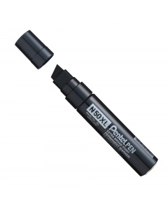Marcatore professionale permanente con punta extra forte e fusto in metallo. Altà indelebilità dell'inchiostro. Adatto a tutte le superfici: legno, vetro, gomma, metallo, cartone, carta e plastica.
Punta scalpello da 8-15,4mm. Colore: nero.