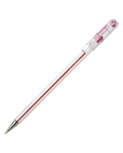 Questa penna Pentel a punta fine ha il cappuccio e il corpo trasparente che permette di controllare il livello della riserva di inchiostro. Lunghezza di scrittura 1200mt. Per chi ama la scrittura fine.
Punta 0,7mm. Colore: rosso.
Penna una e getta.