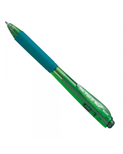 La penna a sfera Pentel WOW! dal design originale è a meccanismo a scatto laterale. Il fusto triangolare ergonomico favorisce l'impugnatura anche grazie al grip in gomma, per un ottimo comfort di scrittura. Asciugatura immediata. Punta 1,0mm. Colore: verd