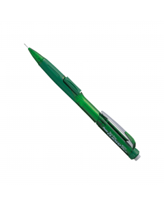 Portamine 0,7mm dotato di grip in gomma antiscivolo con pulsante laterale di avanzamento della mina. Corpo trasparente colorato con clip in metallo. Prodotto con il 59% di materiale riciclato.Sistema di scorrimento del gommino extralungo.