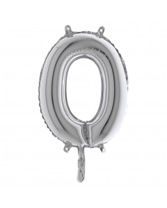 Numero h. 36cm, realizzato in mylar foil metalizzato gonfiabile ad aria attraverso la bocchetta alla base. Cannuccia inclusa nella confezione.