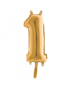 Numero h. 36cm, realizzato in mylar foil metalizzato gonfiabile ad aria attraverso la bocchetta alla base. Cannuccia inclusa nella confezione.