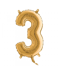 Numero h. 36cm, realizzato in mylar foil metalizzato gonfiabile ad aria attraverso la bocchetta alla base. Cannuccia inclusa nella confezione.