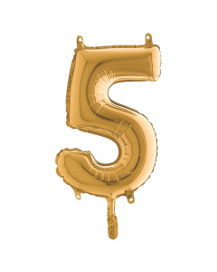 Numero h. 36cm, realizzato in mylar foil metalizzato gonfiabile ad aria attraverso la bocchetta alla base. Cannuccia inclusa nella confezione.