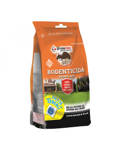 Esca rodenticida pronta all’uso in pasta. È ideale per il controllo d’infestazioni da topo domestico (Mus musculus) e ratto grigio (Rattus norvegicus). È caratterizzata da una miscela ben bilanciata d’ingredienti di origine alimentare molto appetibili per