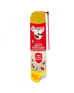 Insetticida spray pronto all’uso a base di piretroidi con doppio utilizzo: con o senza cannuccia. La formula garantisce un’azione abbattente e lunga azione residuale prolungata nel tempo. Indicato per: tarli, tarme, acari della polvere, formiche, scarafag