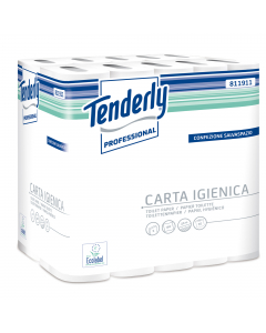 Carta igienica goffrata 100% in pura cellulosa bianca a 2 veli. In rotolo standard 37,5mt 300strappi. Diametro rotolo 11,8cm. Diametro anima 3,8cm. Strappo: 9,6x12,5cm. 

Materia prima: 100%pura cellulosa
Colore: Bianco
Goffratura: goffrata
Veli: 2
Gramma