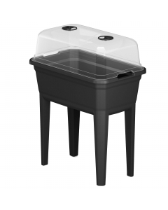 Orto balcone con piedi  in PP da 35 L profondità di 23 cm garantisce la coltivazione con facilità. Foro di drenaggio. Facile da montare.La copertura favorisce la crescita delle giovani piante e la coltivazione anche in inverno. Dimensioni: 75 x 60 x 37 cm