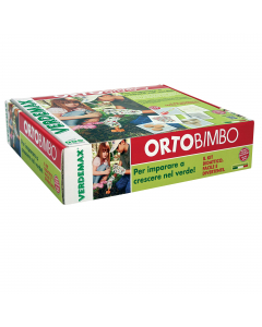 Kit ideato per imparare ad amare e a coltivare l’orto sin da piccoli. Strumento didattico, facile e divertente. ORTOBIMBO insegnerà ai più piccoli i valori della natura legati al concetto di un’alimentazione sana e biologica. Età di utilizzo consigliata d