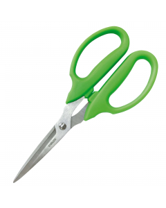 Forbice per fiori con diametro taglio 10mm. Peso: 64gr. Dimensioni: 19,5cm. Lame in acciaio ed impugnatura rivestita in materiale plastico per offrire una presa ottimale.