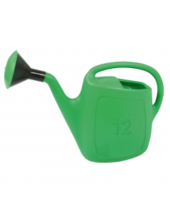 Annaffiatoio in PP colore verde con rosetta per l'irrigazione. Capacità 12 litri.