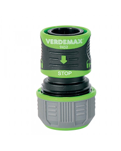 Raccordi portagomma universali per l’utilizzo con tre misure di tubi: Ø 1/2” - 5/8” - 3/4” con lock acquastop. Un morbido rivestimento in gomma avvolge i raccordi, per una perfetta aderenza con le dita. Dotati di chiusura di sicurezza. Resistenti agli urt