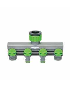 Raccordo rubinetto 1/2" - 3/4” a 4 uscite.