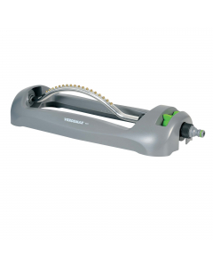 Irrigatore oscillante in materiale plastico antiurto, silenzioso e semplice da usare, ideale per irrigare superfici quadrate o rettangolari. Oscillante con 18 ugelli in ottone per coprire una superficie di 320mq.