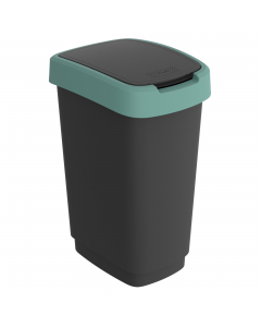 Pattumiera in PPL con doppia apertura: tradizionale su perno posteriore o basculante. Portasacchetti nascosto. Disponibili in  più colori che permettono la differenziazione della raccolta. Pattumiera 50Lt - 40,1x29,8x60,2cm. Prodotto in Svizzera.