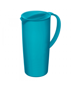 Caraffa in polipropilene con coperchio lavabile in lavastoviglie. Dimensioni: 16x10,5x22,5cm - 1,2lt.