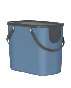 Il sistema di riciclaggio orientato al design. Colori piacevoli e freschi e forma perfettamente pensata.  Modulare, impilabile e salvaspazio. 6 adesivi per il secchio grande aiutano a separare i rifiuti. Il piccolo secchio è ideale per i rifiuti organici,