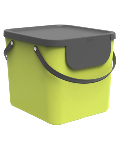 Il sistema di riciclaggio orientato al design. Colori piacevoli e freschi e forma perfettamente pensata.  Modulare, impilabile e salvaspazio. 6 adesivi per il secchio grande aiutano a separare i rifiuti. Il piccolo secchio è ideale per i rifiuti organici,