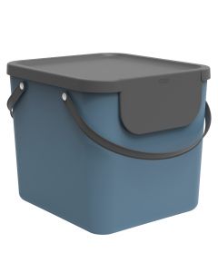 Il sistema di riciclaggio orientato al design. Colori piacevoli e freschi e forma perfettamente pensata.  Modulare, impilabile e salvaspazio. 6 adesivi per il secchio grande aiutano a separare i rifiuti. Il piccolo secchio è ideale per i rifiuti organici,